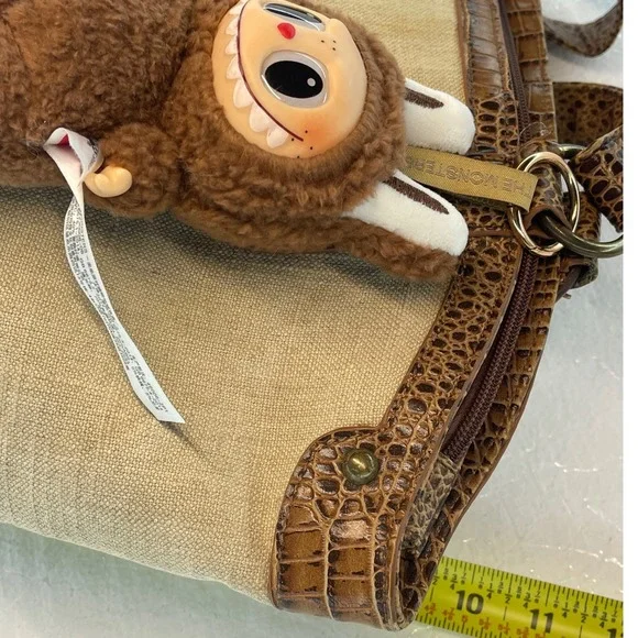 Coldwater Creek Purse with Free Charm Tan Beige Brown Tote Bag Handbag Womens‎ - Picture 9 of 12